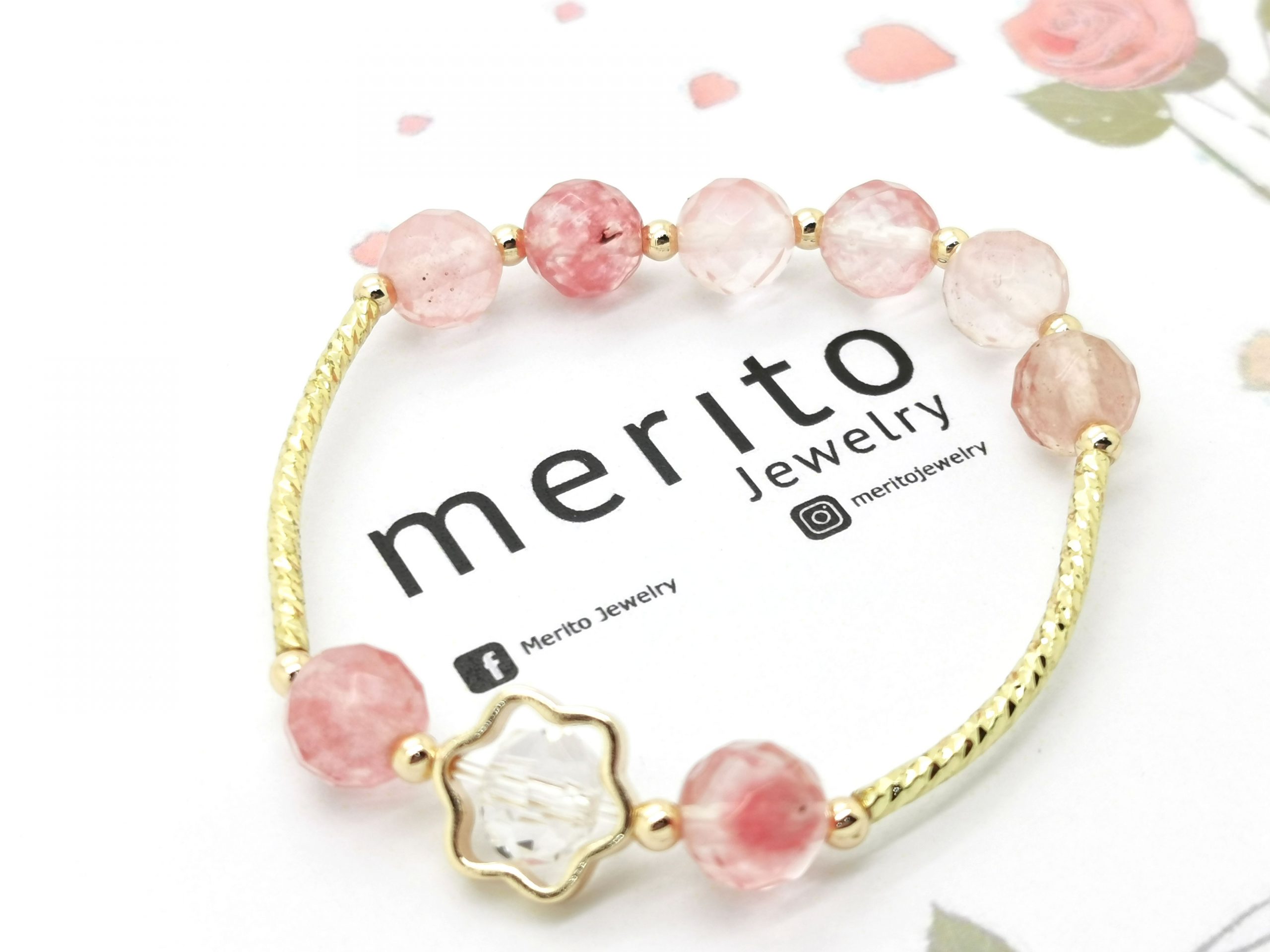 Watermelon Quartz Bracelet