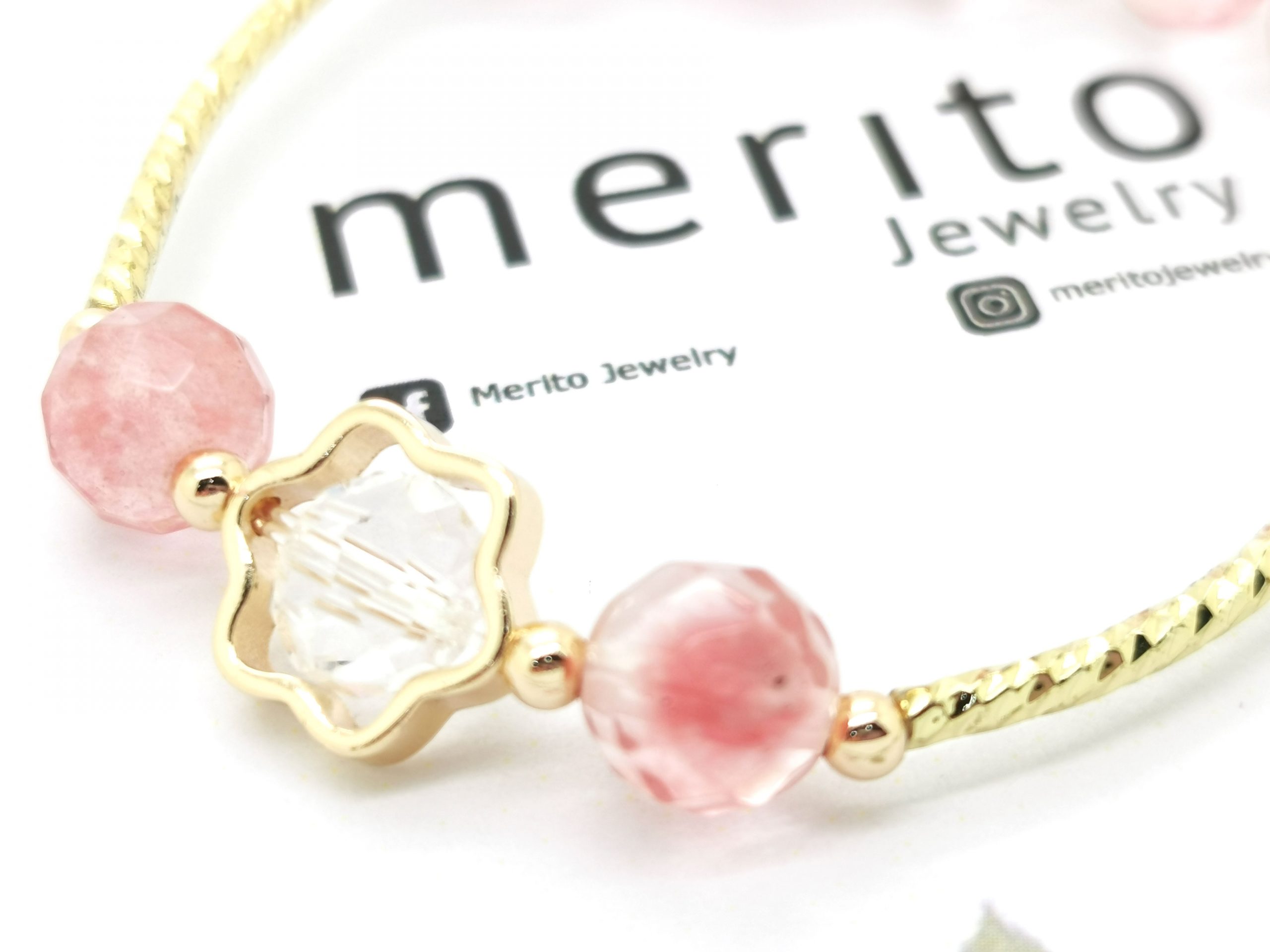 Watermelon Quartz Bracelet