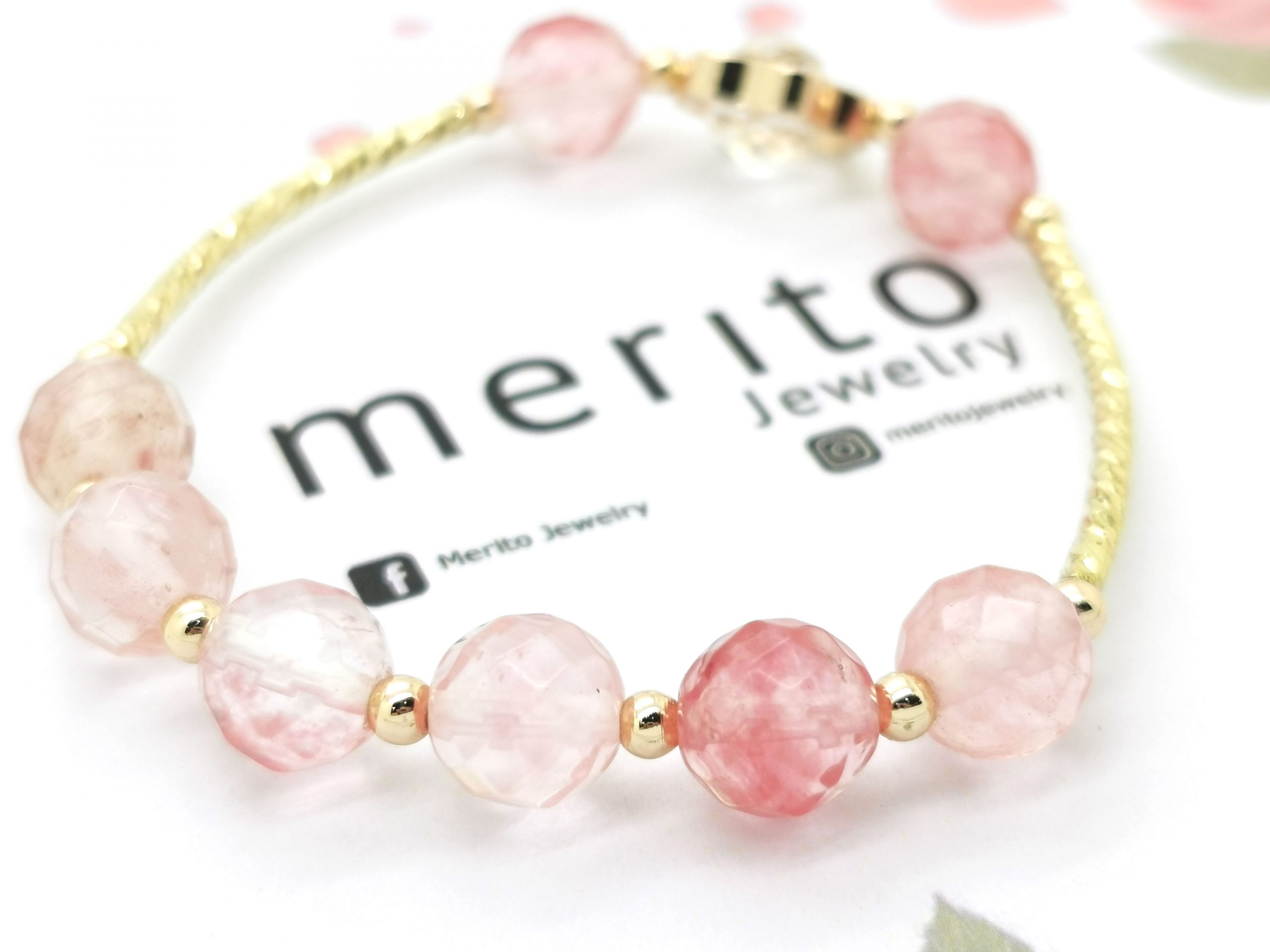 Watermelon Quartz Bracelet